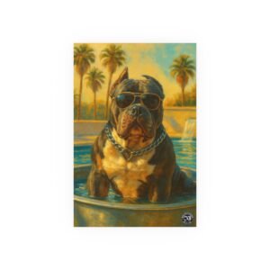 Cool BRAVO Poster — Retro Palm Pool Art Print