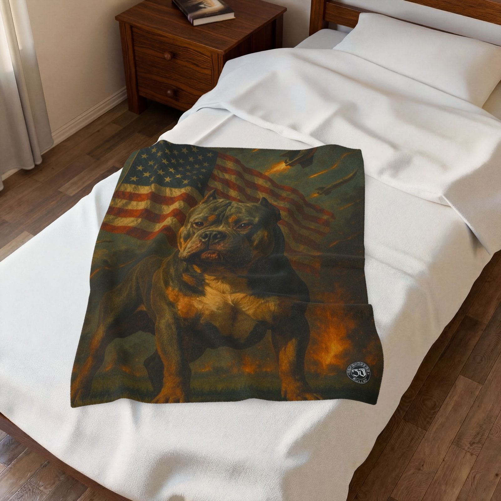 American BRAVO Flag Velveteen Plush Blanket - Patriotic San Andreas Throw - Image 3